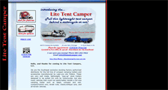 Desktop Screenshot of litetentcamper.com